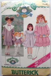 3993 GIRLS A-LINE COLLAR DRESS, DOLL DRESS CPK PATTERN 2-4